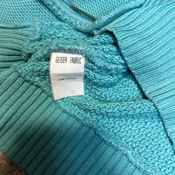 Geiger of Austria blue knit button down cardigan S - Picture 9 of 13